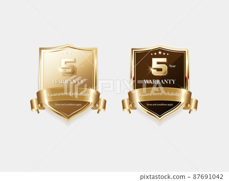 Luxurious gold labels and symbols 87691042