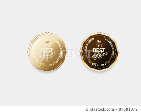 Luxurious gold labels and symbols Luxurious gold labels and symbols 87691072