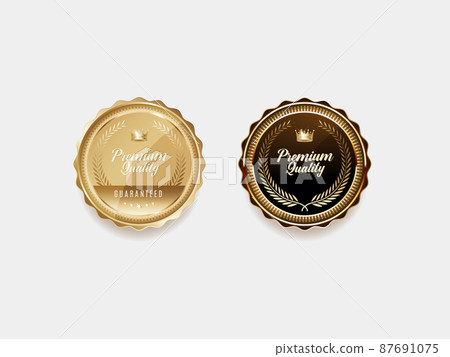 Luxurious gold labels and symbols 87691075