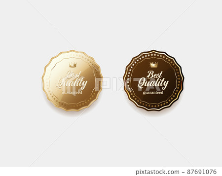 Luxurious gold labels and symbols 87691076