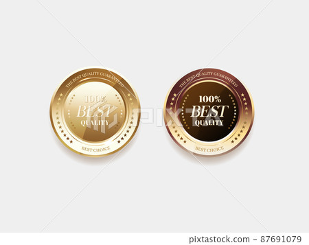 豪華的金色標籤和符號 豪華的金色標籤和符號 87691079