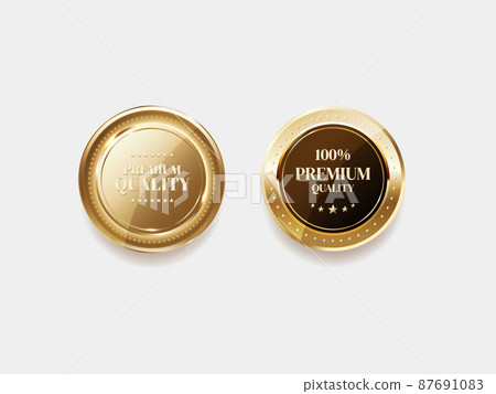 Luxurious gold labels and symbols 87691083