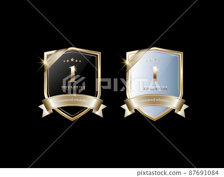 Luxurious gold labels and symbols 87691084