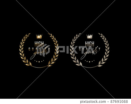 Luxurious gold labels and symbols 87691088