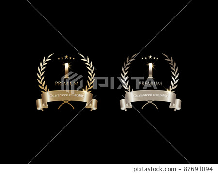 Luxurious gold labels and symbols 87691094