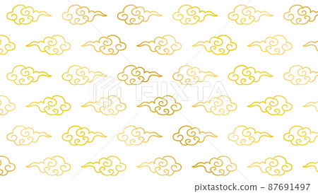 中國風傳統雲紋圖[背景/壁紙] 87691497