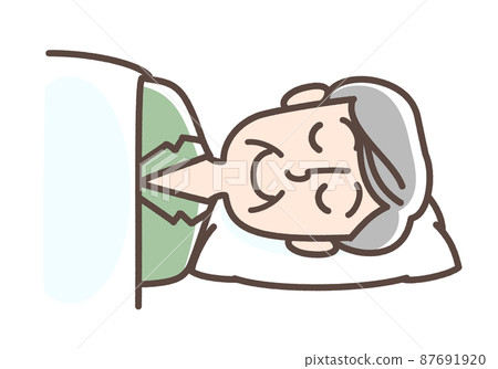 Grandfather sleeping sideways Grandfather sleeping sideways 87691920