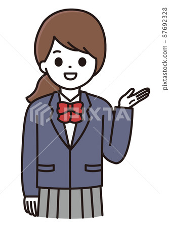 Student Female Description Smile Illustration Student Female Description Smile Illustration 87692328