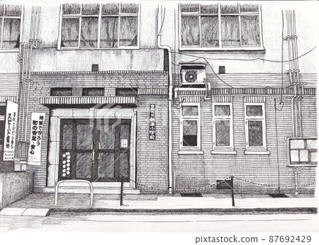 Retro building 87692429