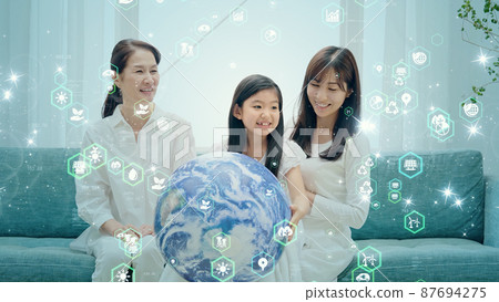 Ecology image Family with the earth Ecology image Family with the earth 87694275