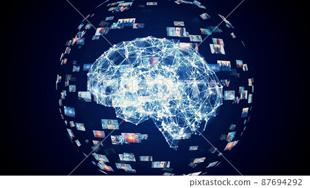 Video and brain AI artificial intelligence Video and brain AI artificial intelligence 87694292