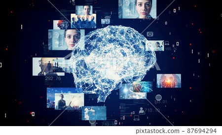 Video and brain AI artificial intelligence 87694294
