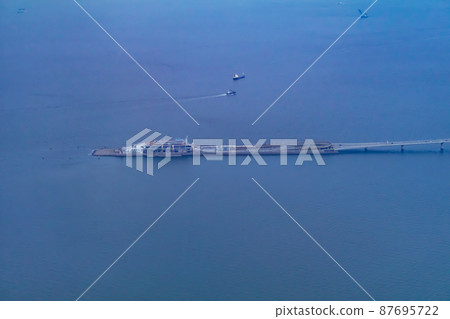 [圖片素材]飛機窗外的風景（海螢） 87695722
