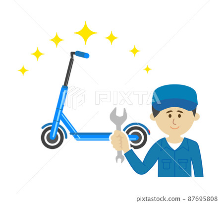 Illustration image of an electric kickboard that has been maintained 87695808