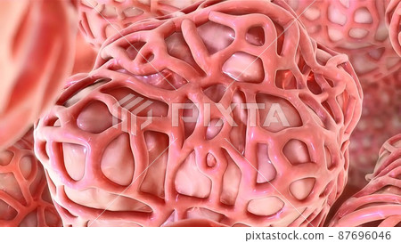 alveolar illustration in the lung 87696046
