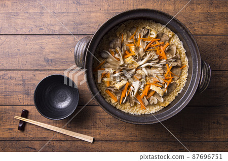 舞茸煲仔飯圖片 舞茸煲仔飯圖片 87696751