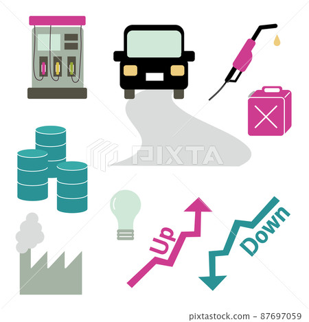 Energy illustration pink x green 87697059