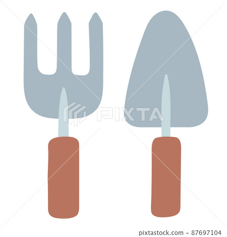 Gardening Tools. Hand Drawn Spring Icons. 87697104