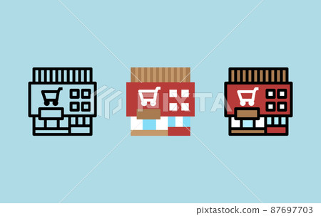 supermarket icon vector set supermarket icon vector set 87697703