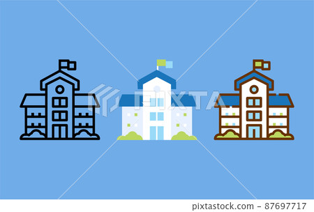 school icon vector set 87697717