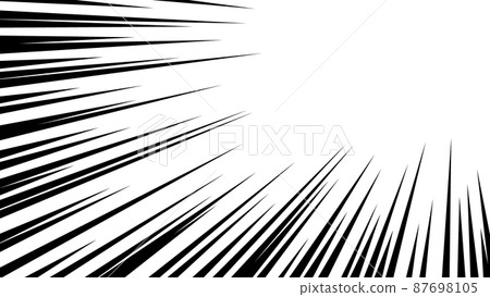 Black concentrated line vector material 87698105