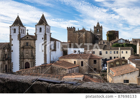 San Francisco Javier church built in baroque style in Caceres, Spain 87698133