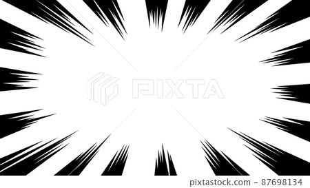 Black concentrated line vector frame material 87698134