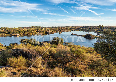 Los Barruecos Natural Monument, Malpartida de Caceres, Extremadura, Spain. 87698147