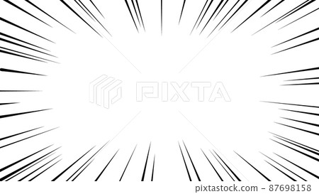 Black concentrated line vector frame material Black concentrated line vector frame material 87698158