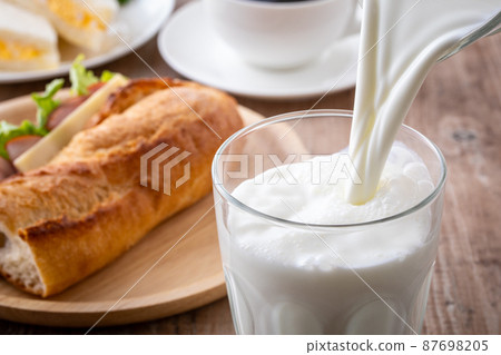 Drink milk for breakfast 87698205