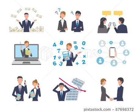 Business scene set 87698372