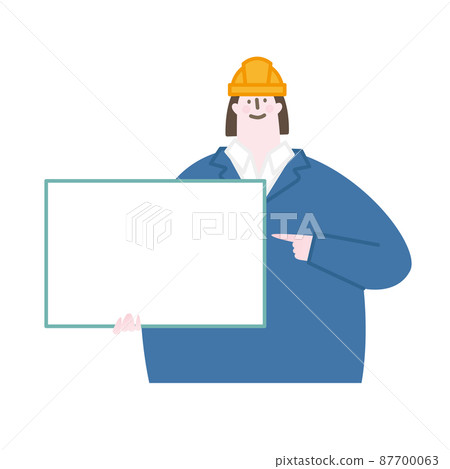 戴頭盔的女人指著 board_no 輪廓 87700063