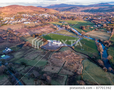 Aerial view of Glenties in County Donegal, Ireland Aerial view of Glenties in County Donegal, Ireland 87701392