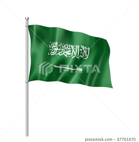 Saudi Arabia flag isolated on white 87701870