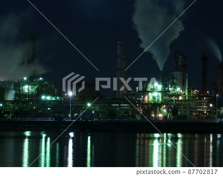 Yokkaichi Plant Night view Yokkaichi Plant Night view 87702817