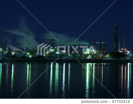 Yokkaichi Plant Night view Yokkaichi Plant Night view 87702818