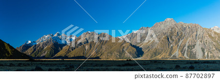 從新西蘭奧拉基庫克山國家公園前面看到的南維爾 87702897