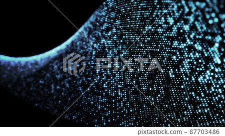 Blue glitter, particle background 87703486