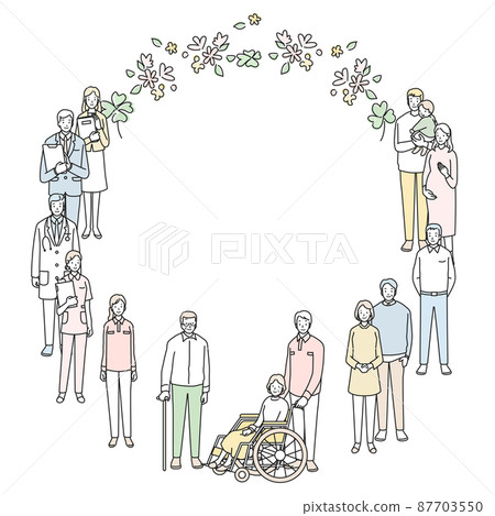 Frame of long-term care people 87703550