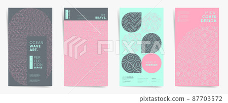 Geometric asian design vertical template set. Japanese aesthetic spring graphic layout for stories, brochure cover, post, flyer, leaflet, background. Decorative modern pattern backdrops. Geometric asian design vertical template set. Japanese aesthetic spring graphic layout for stories, brochure cover, post, flyer, leaflet, background. Decorative modern pattern backdrops. 87703572