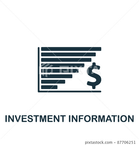 Investment Information icon. Monochrome simple icon for templates, web design and infographics 87706251