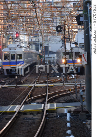 From the vicinity of Sumiyoshi-Higashi Station on the Nankai Electric Railway Takano Line From the vicinity of Sumiyoshi-Higashi Station on the Nankai Electric Railway Takano Line 87707618