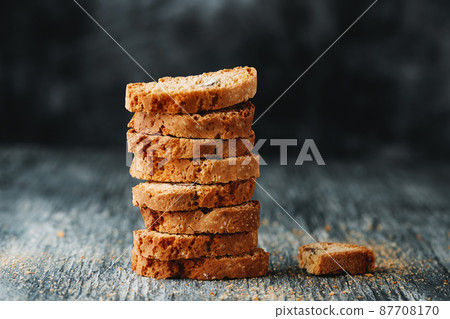 stack of carquinyolis, typical of catalonia, spain stack of carquinyolis, typical of catalonia, spain 87708170