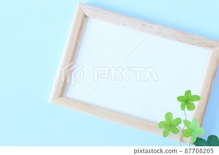 Light blue background and wood frame Light blue background and wood frame 87708205