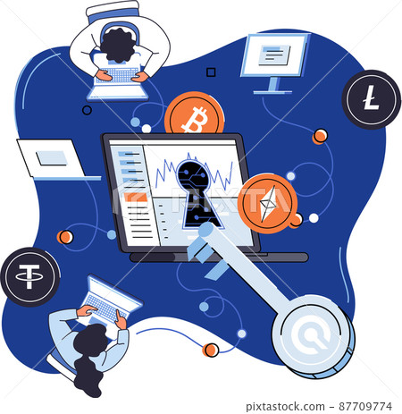 Cryptocurrency exchange platform and blockchain. Bitcoin mining, exchange platform, investment technology Cryptocurrency exchange platform and blockchain. Bitcoin mining, exchange platform, investment technology 87709774