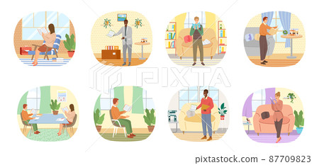 Reading people flat character set with books magazines literature isolated vector illustration Reading people flat character set with books magazines literature isolated vector illustration 87709823