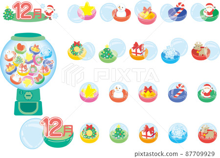 December Gachapon Illustration_Set 87709929