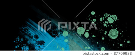 Modern blue flow background on black. Liquid shape in color banner. Modern blue flow background on black. Liquid shape in color banner. 87709988