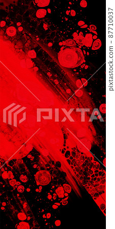 Black red ink brush stroke background. Vector illustration. 87710037