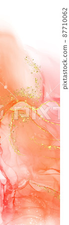 Vector coral banner. Hand drawn abstract paint brush stroke. Vector coral banner. Hand drawn abstract paint brush stroke. 87710062